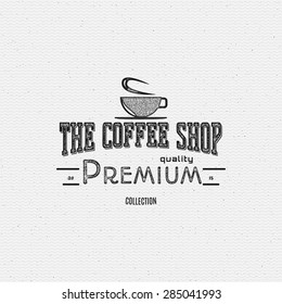 Coffee badges logos and labels for any use, on a white background.