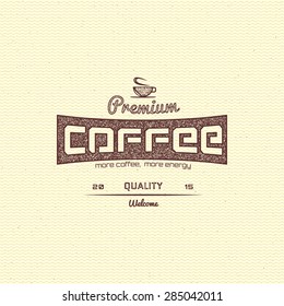 Coffee badges logos and labels for any use, on a white background.