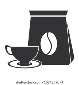 coffee bag with cup