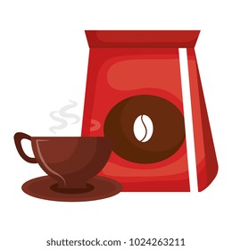 coffee bag with cup