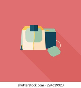 coffee bag flat icon with long shadow,eps10