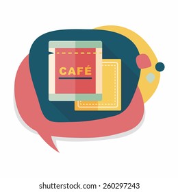 coffee bag flat icon with long shadow,eps10