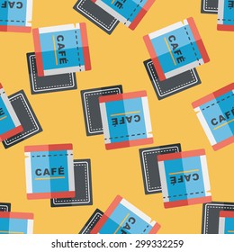 coffee bag flat icon,eps10 seamless pattern background