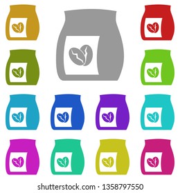 coffee, bag, grains multi color icon. Simple glyph, flat vector of Food icons for UI and UX, website or mobile application