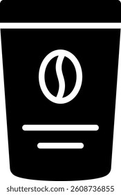 Coffee Bag Icon Glyph Vector Illustration