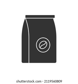 Coffee bag icon isolated on white background. Packing symbol modern, simple, vector, icon for website design, mobile app, ui. Vector Illustration