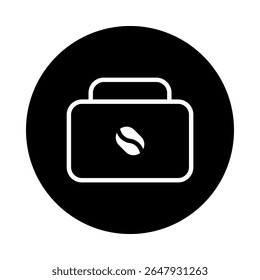 Coffee bag icon a sleek and minimalist design representing freshness aroma taste quality energy drink morning