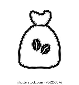 Coffee bag Icon. Coffee bag. Vector. Coffee bag Icon Button. Vector. Flat style black icon on white.
