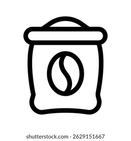 Coffee Bag Icon Vector Symbol Design Illustration