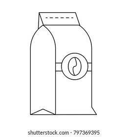 Coffee bag isolated