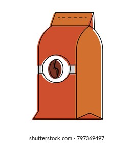 Coffee bag isolated