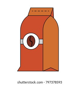 Coffee bag isolated