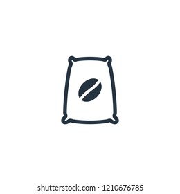 Coffee bag isolated icon on white background, 400 coffee set, logo and sign