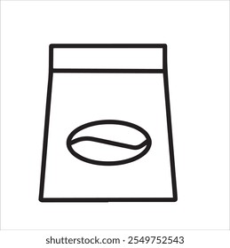 Línea de bolsas de café Icon Vector
