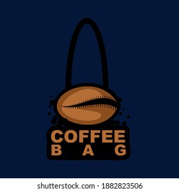 Coffee Bag Logo Design Vector