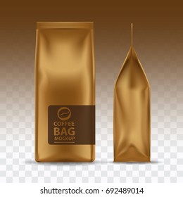 Coffee Bag Mockup Packaging Isolated 