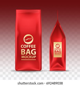 Coffee Bag Mockup Packaging Isolated 