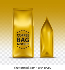 Coffee Bag Mockup Packaging Isolated 