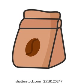 Coffee bag with outline style