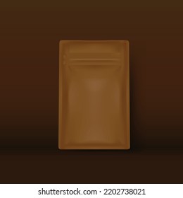 Coffee Bag Packaging Design Mockup Template Vector Illustration