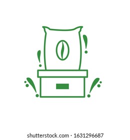 coffee bag product isolated icon vector illustration design