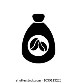 Coffee bag vector icon.