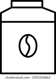 Coffee Bag Vector Line Icon Design
