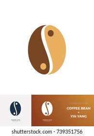 Coffee Balance logo with description. Isolated Vector Illustration
