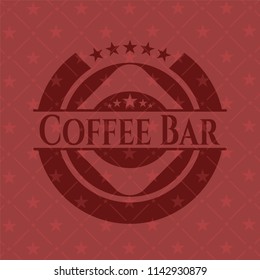 Coffee Bar badge with red background