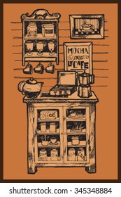 coffee bar  brown
