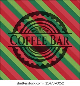Coffee Bar christmas emblem.