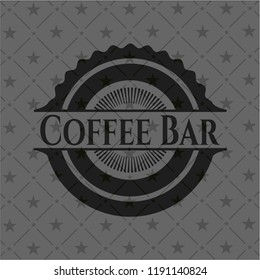 Coffee Bar dark emblem. Retro