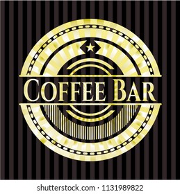 Coffee Bar gold badge or emblem