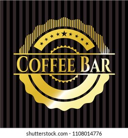 Coffee Bar gold emblem or badge