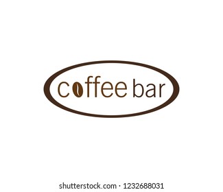 coffee bar logo vector icon illustration design 