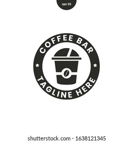 Coffee Bar logo vector illustration. flat design. eps10