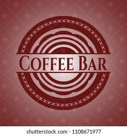  Coffee Bar retro style red emblem