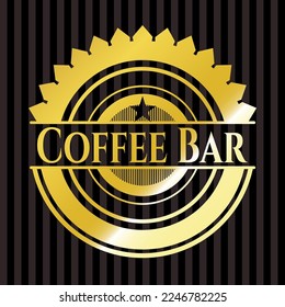 Die Kaffeebar ist glänzend. Vektorgrafik. Detaillierte Angaben. 