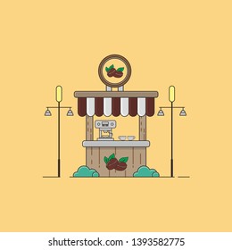 Coffee bar shop vector, drink coffee