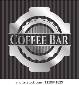 Coffee Bar silver badge or emblem
