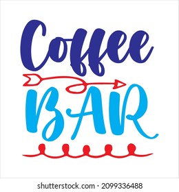 Diseño de camiseta de la barra de café, archivo vector.