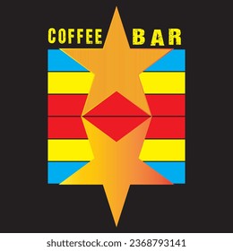 coffee bar typography t shirt design