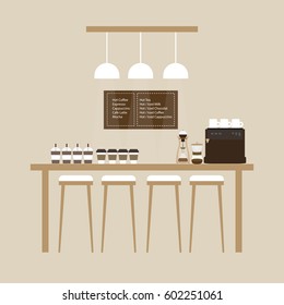 Coffee bar.Design in flat style. Vector illustration.
