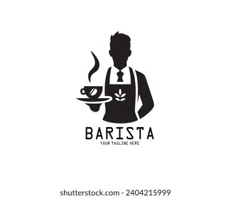 coffee barista or bartender logo design