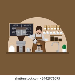Coffee barista for icon, vector illustrator.