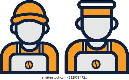 Coffee Barista, coffee maker, coffee bartender icon, 