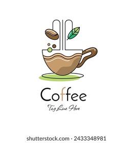 Coffee based restaurant or food logo vector illustration for multipurpose use on white background.