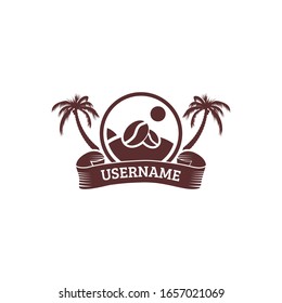 coffee beach logo design vector