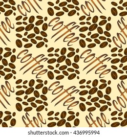 coffee beam seamless pattern