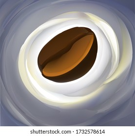 Kaffeebohne, Hintergrundbild 3D-Vektor
